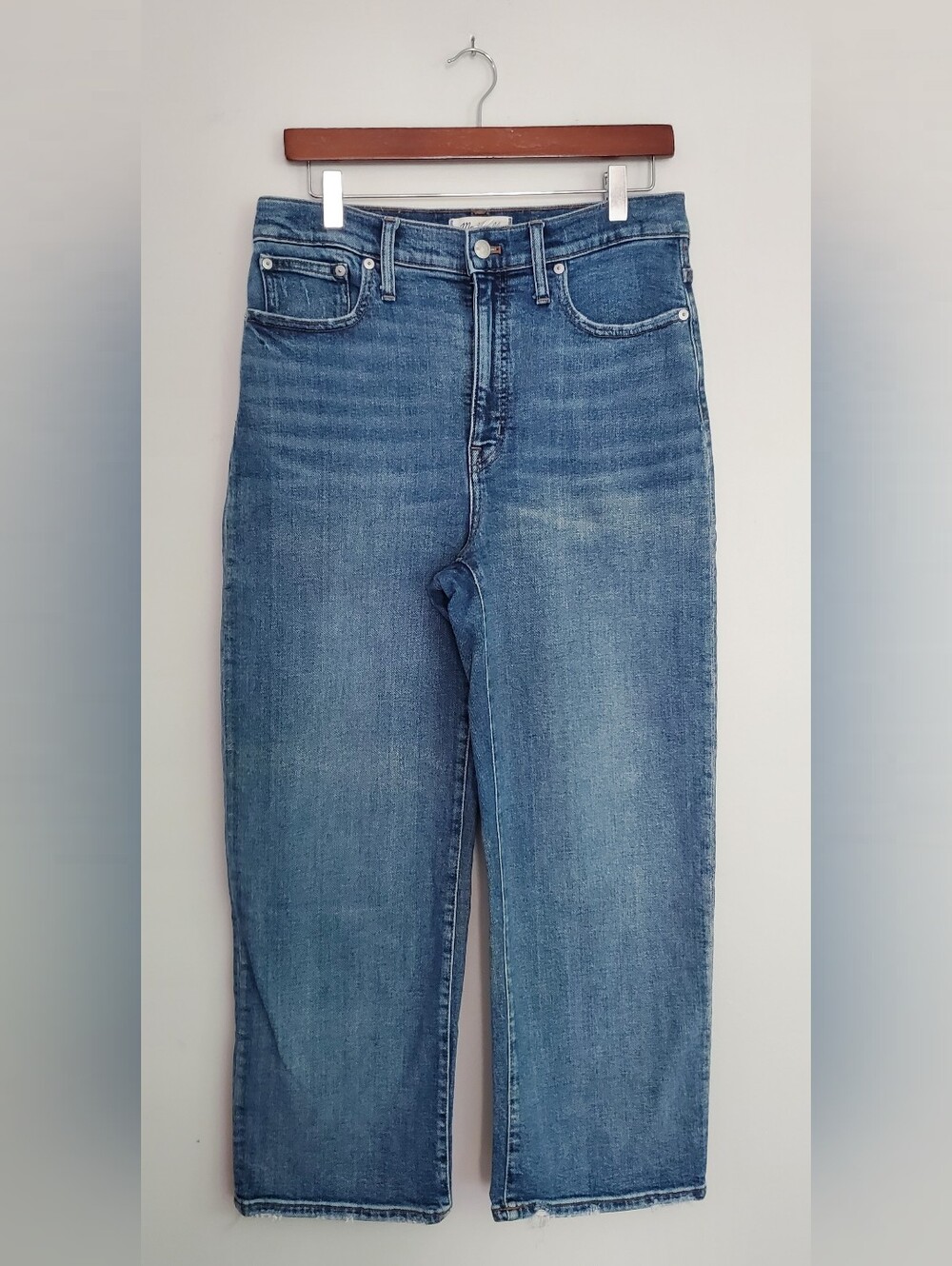 Madewell Slim Wide-leg Crop Jeans Light Medium Wash Size 29